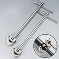 thumbnail image 2 of Basin Wrench Basin Wrench Spring-Jaw Plumbing Tool for Faucet Installation Repair Hard-to-Reach Pipes 15-Inch Length Solid Steel Construction Professional Grade Hardware Utility Spring-Jaw Wrench, 2 of 5