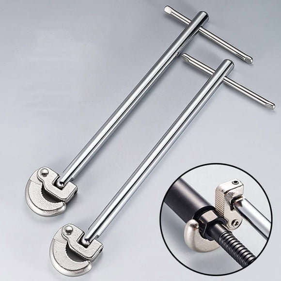 Llave de lavabo con mordaza de resorte, llave de lavabo con mordaza metálica, construcción robusta, mango duradero, para reparaciones de fontanería, utensilio de cocina de uso intensivo,