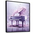 thumbnail image 2 of Designart "Whimsical Waltz On The Purple Piano" Music Floater Framed Wall Decor, 2 of 5