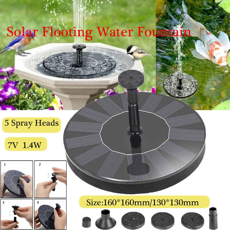 Details about   Solar Power Floating Water Pump Fountain Submersible Pump for Pool Garden Plants 