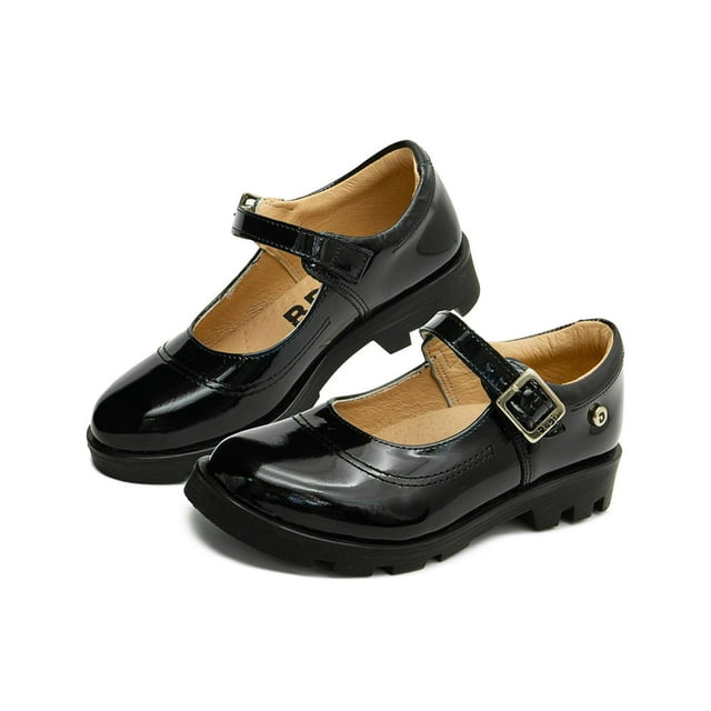 Zapatos Escolar Dogi Dama Charol Negro Antiderrapante 22-26 negro 23.5