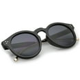 thumbnail image 4 of sunglassLA - Metal Temple Keyhole Bridge Neutral-Colored Lens P3 Round Sunglasses 50mm - 50mm, 4 of 4