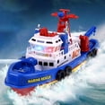 thumbnail image 4 of Limei Marine Rescue Boat Model, Music Light Water Spray Electric Marine Rescue Fire Boat Model Education Toy for Kids Children, Random Color, 4 of 7