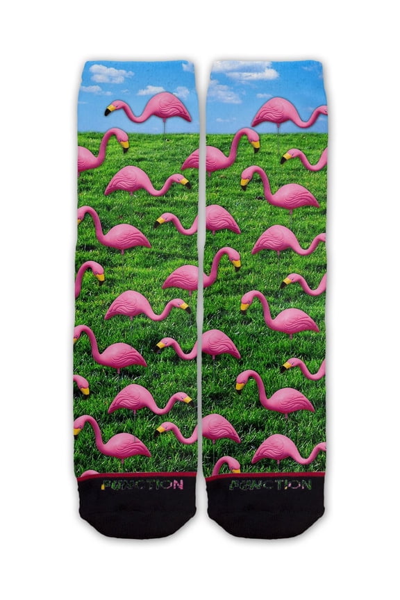 - Plastic Pink Flamingo Pattern Fashion Sock