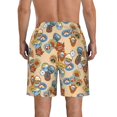 thumbnail image 3 of KLL Camp Badge Men's Casual Summer Beach Shorts Hawaiian Shorts with Pockets-Large, 3 of 5