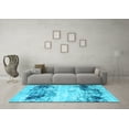 thumbnail image 3 of Ahgly Company Indoor Square Oriental Light Blue Industrial Area Rugs, 6' Square, 3 of 4