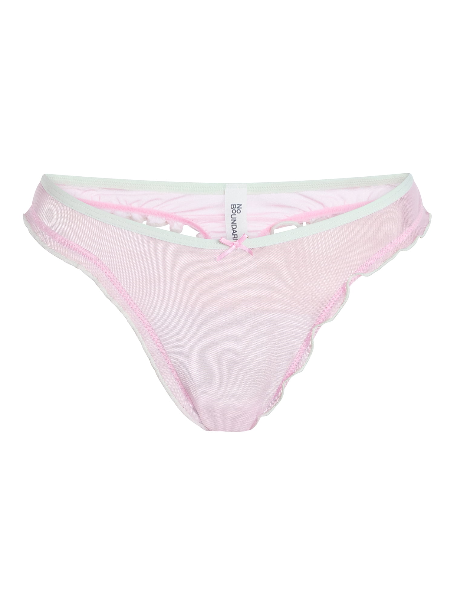 No Boundaries Mesh and Lace Thong Panties, 3-Pack, Women's XS-XXXL