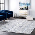 thumbnail image 1 of nuLOOM Rosanne Geometric Area Rug, 8' x 10' Oval, Blue, 1 of 4
