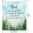 thumbnail image 3 of MMYGU Fathers Day Dad Gifts Blanket Gifts for Dad from DaughterDad Birthday Gift Best Dad Gift for Father Husband Throw Blanket 60x80in, 3 of 6