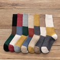 thumbnail image 2 of 5PCS Patchwork Color Keep Warm Ladies Pile Socks Thicking Women Socks Mid Tube Socks Style 1Pair for Winter, 2 of 7