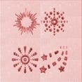 thumbnail image 1 of Ahgly Company Machine Washable Indoor Square Transitional Pastel Red Pink Area Rugs, 4' Square, 1 of 7