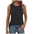 thumbnail image 3 of Sudaderas con capucha para mujer,Camiseta sin mangas para mujer, cuello redondo, estampado de moda de verano, corte holgado, mezcla de algodón suave, ideal para uso diario y en casa, sopatenor, 3 of 8