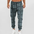 thumbnail image 2 of JIUKE Sweatpants for Men Plaid Printed Joggers Pant Drawstring Sports Running Workout Casual Pants with Pockets, 2 of 4