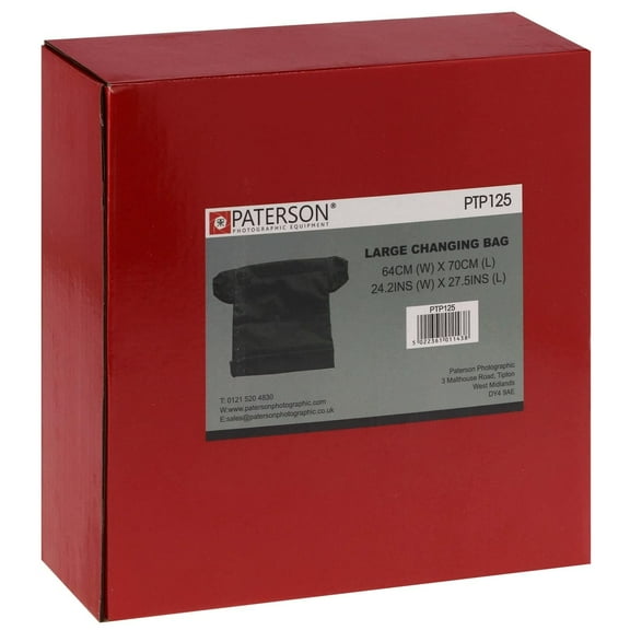 Bolsa para pañales Paterson, 27,5 x 27,5 cm, resistente a la luz, con doble cierre