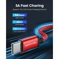 thumbnail image 4 of 3ft USB A to USB C Cable, 2 Pack USB C to A Cable for iPhone 17/16/15 Pro Plus Max, 60W USBA to USBC Fast Charging Cable for Samsung Galaxy S25 S24 S23, LG, Moto, and Other USB C Devices, Red, 4 of 8