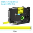 thumbnail image 4 of GREENCYCLE 3PK Compatible for Brother P-touch HSE-641 HS-641 HSe641 HS641 17.7mm 0.69" Black on Yellow Heat-shrink Label Tape, 4 of 8
