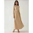 thumbnail image 2 of Textured Crew Neck Maxi Dress, 2 of 6