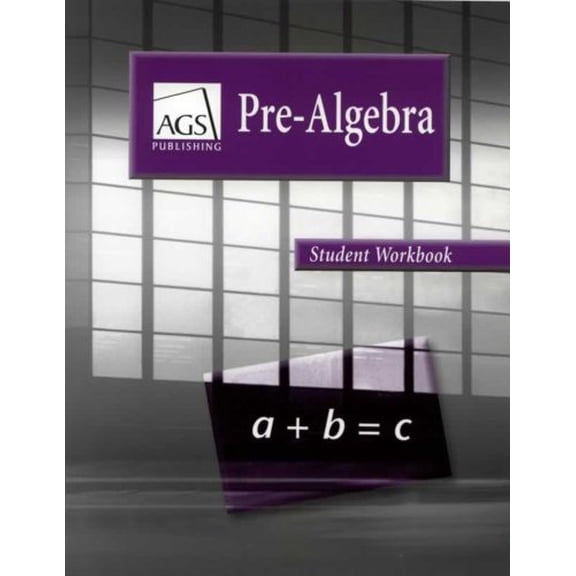 Pre-Owned PRE-ALGEBRA STUDENT WORKBOOK Paperback AGS Secondary