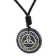 thumbnail image 3 of Colgante de triquetra antiguo, collar con colgante de runa, joyería de runas talladas lisas, negro Azul oscuro Yuyangstore COLLAR COLGANTE, 3 of 8