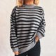 thumbnail image 1 of Ailaofu Women's Sweater-Hampstead Narrow Stripe, 1 of 5