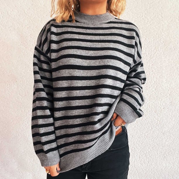 Ailaofu Women's Sweater-Hampstead Narrow Stripe