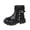 Black Boots, variant on YMUQEIGH Children's Boots Kids Girls' Boots Outdoor Lace Up Boots Ankle Boots Short Toddler/Little Kids Boots Boys' boots