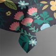 thumbnail image 5 of Pioneer Flower Floral Print Pattern Square Tablecloth,Waterproof Square Table Cover,Wipeable Spillproof Washable Table Cover for Home Kitchen Party Decor 60"x60"(152x152cm), 5 of 6