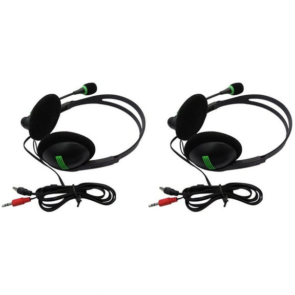 2pcs 3.5MM Audio Headset Computer Headsets with 270 Degree Boom Mic Suitable for Desktop Computers