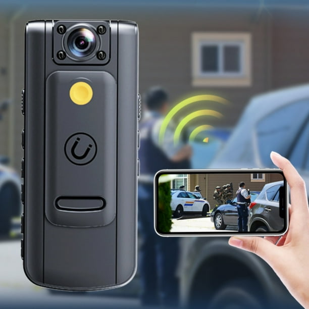 Cámara digital HD 1080p Mini cámara digital Grabadora de seguridad 180° Rotatoria Visión nocturna Wifi Grabadora pequeña Clip Cuerpo Cámaras grabadoras de cinta