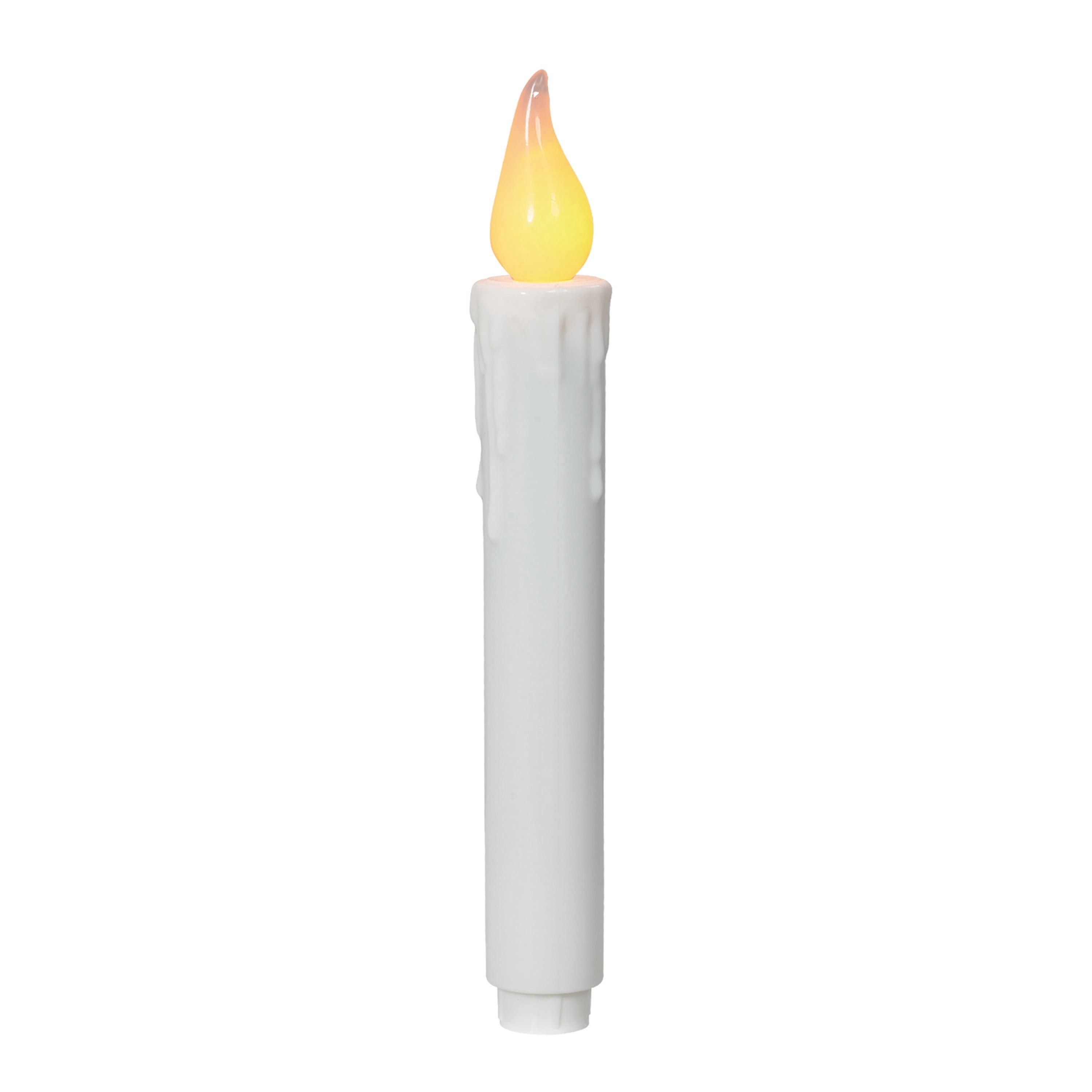 Indoor Battery-Operated LED Flameless Hanging Christmas Taper Candles, White, 7", 6 Count, by Holiday Time