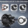thumbnail image 3 of Bicycle Bell, Innovative Aluminium Alloy 110 dB Bell Loud Mini Bell, Upgrade Bicycle Horn for Bike MTB Mountain Bike, 2231.8 mm Handlebar Black., 3 of 5
