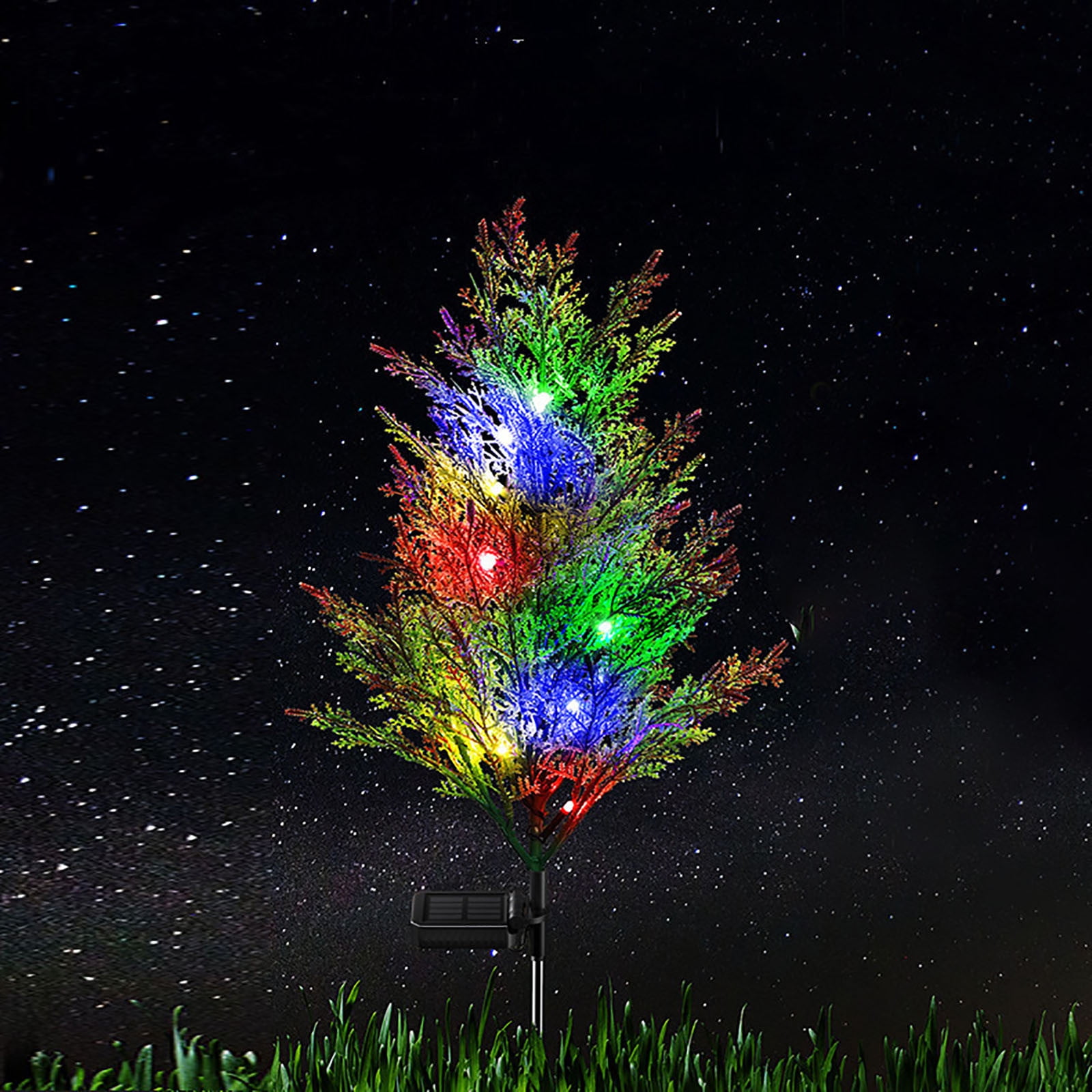 Cadorn Solar-Powered Pine Tree Stake Lights – Outdoor Waterproof Garden Lawn Lights for Christmas & Holiday Decorations