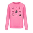 thumbnail image 6 of Christmas Shirts Women Print Tees Bow Tops Christmas Tree Shirt Cute Sweet Sweatshirt Pullover Wreath Tinsel Outfits Casual Fashion Clothing Round Neck Garments, 6 of 6