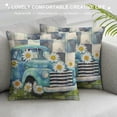 thumbnail image 3 of PHYHOO Pillow Covers Buffalo Plaid Daisy Spring Pillows Decorative Throw Pillows Light Blue Pillowcase Spring Decorations Farmhouse Decor for Couch Sofa, 3 of 5