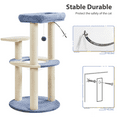 thumbnail image 5 of Alden Design 35.5″H Ocean Cat Tree with Padded Perch Natural Sisal for Kittens, Blue/Beige, 5 of 10