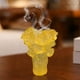 thumbnail image 4 of Jarrón de cristal elegante arreglo decorativo adornos hechos a mano botella de flores para Amarillo, 4 of 8