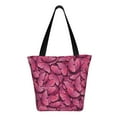 thumbnail image 3 of Fotbe Pink Butterfly Pattern Beach Tote,Shoulder Handbag,Spacious Tote Bag,Lightweight Travel Bag,Versatile Shopping Bag, 3 of 9