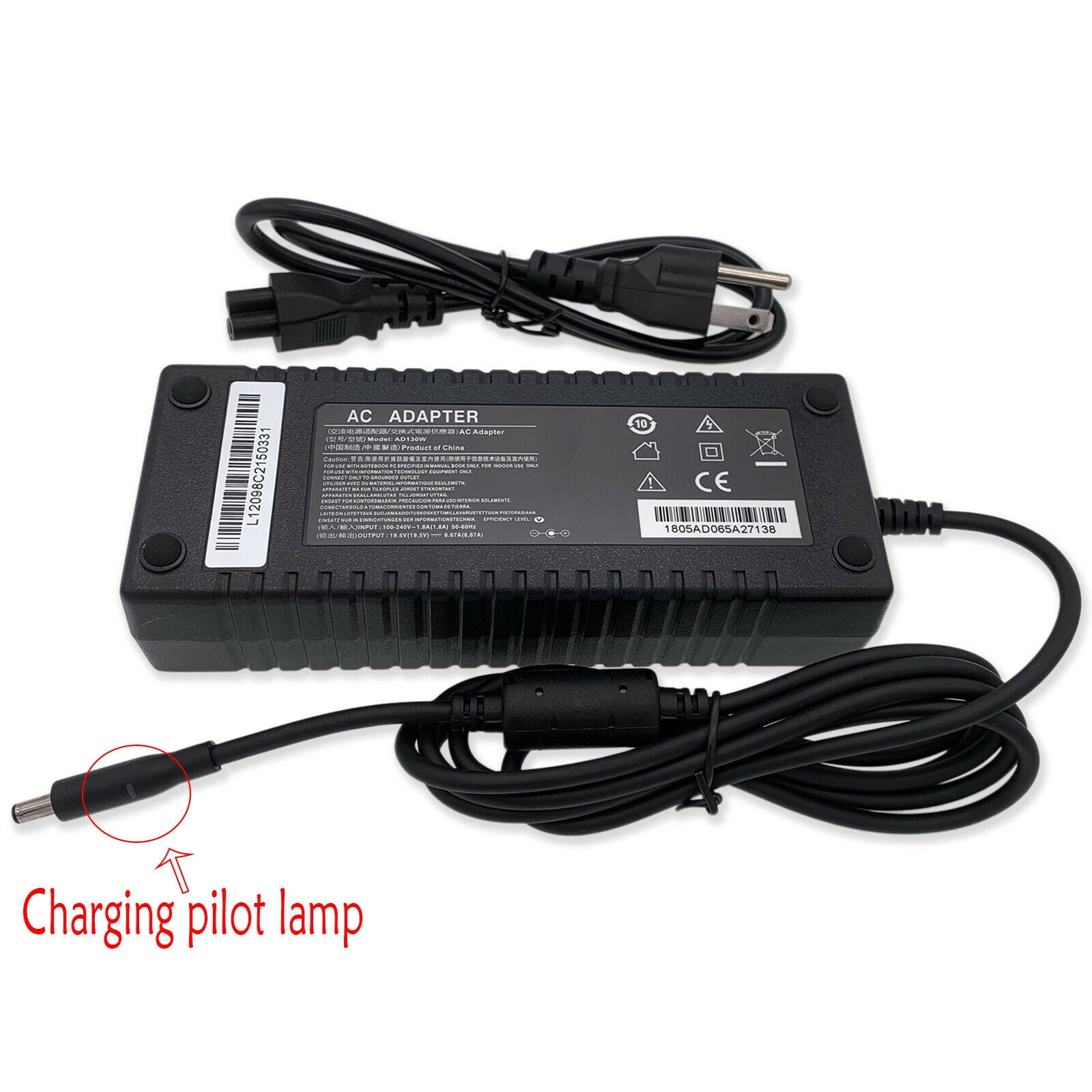 periode endelse firkant 130W AC Power Adapter Charger Cord For Dell XPS 15 9570 Laptop - Walmart.com