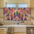 thumbnail image 2 of Yayeee Kitchen Curtains Tier Set of 2 Light Filtering 57"x24" Over Sink Window Panels, Art Buildings, 2 of 7