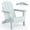 Light blue, 1 piece, variant on Folding Adirondack Chair, All-Weather HDPE Patio Chair with Cup Holder & Wood Grain Texture, Collapsible Outdoor Fire Pit Chair for Backyard Garden Deck Porch, Navy Blue