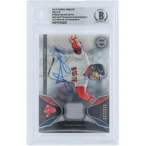 David Ortiz Boston Red Sox Autographed 2017 Topps Tribute Relic #TR-DO #/199 Beckett Fanatics Witnessed Authenticated Card - Fanatics Authentic Certified