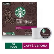 Starbucks Dark Roast K-Cup Coffee Pods — Caffè Verona for Keurig Brewers — 1 box (16 pods)