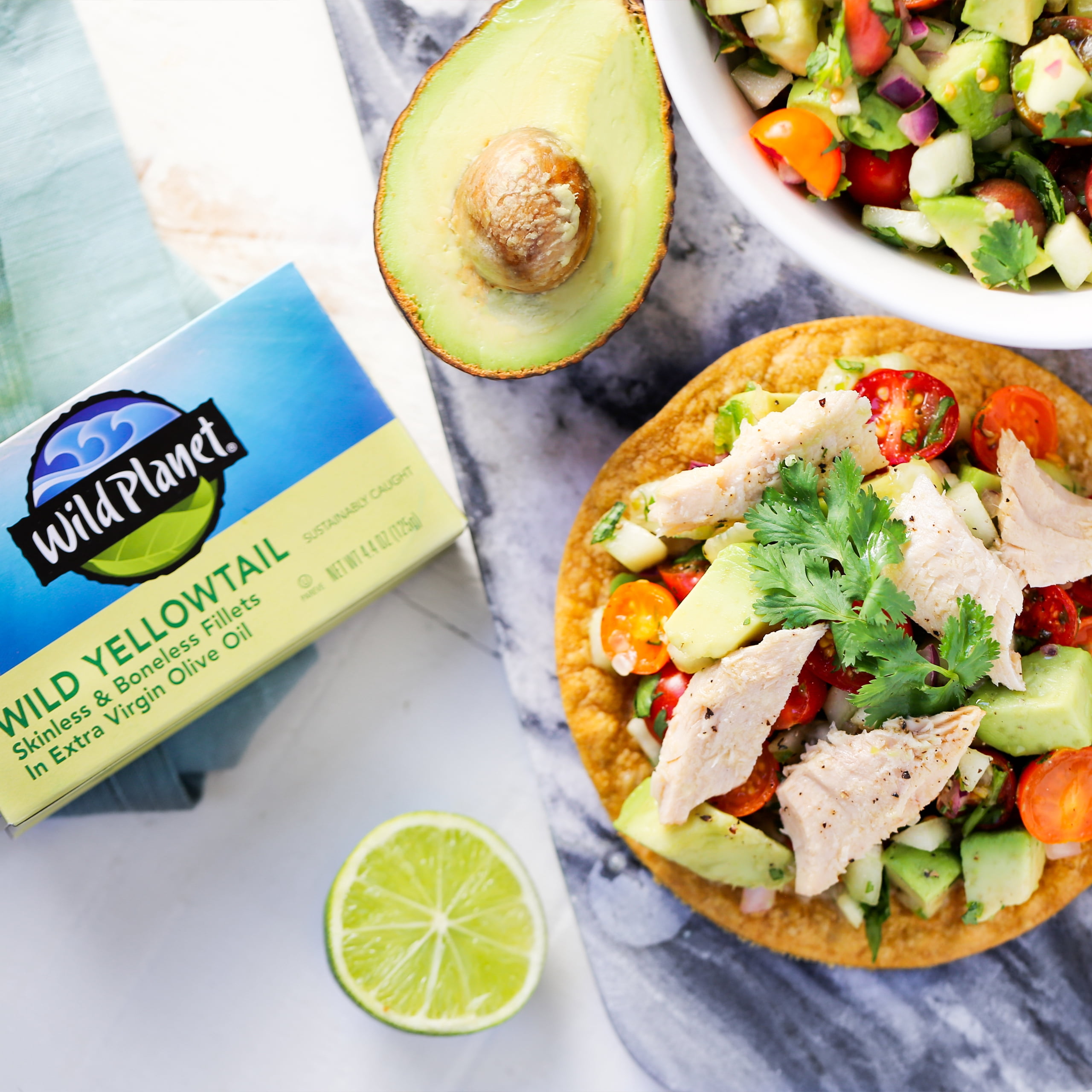 Wild Planet Yellowtail Fillets Skinless Boneless in Extra Virgin Olive Oil, 4.4 oz Can