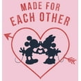 thumbnail image 2 of Girl's Mickey & Friends Mickey and Minnie Made For Each Other  Graphic Tee Light Pink Medium, 2 of 4