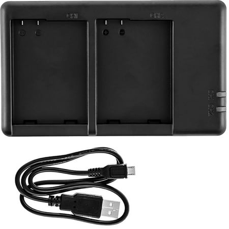 Dual Camera Battery Charger for Olympus LI-50B & Sony NP-BK1 Batteries + eCostConnection Microfiber