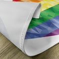 thumbnail image 5 of Ambesonne USA Place Mats Set of 4, Heart Gay Flag Rainbow Art, Standard Size, Multicolor, 5 of 6