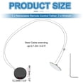 thumbnail image 2 of 1.5m / 4.9Ft Retractable Remote Control Tether, Security Remote Cable Lock for TV Remotes Black (Round Iron Cap), 2 of 6