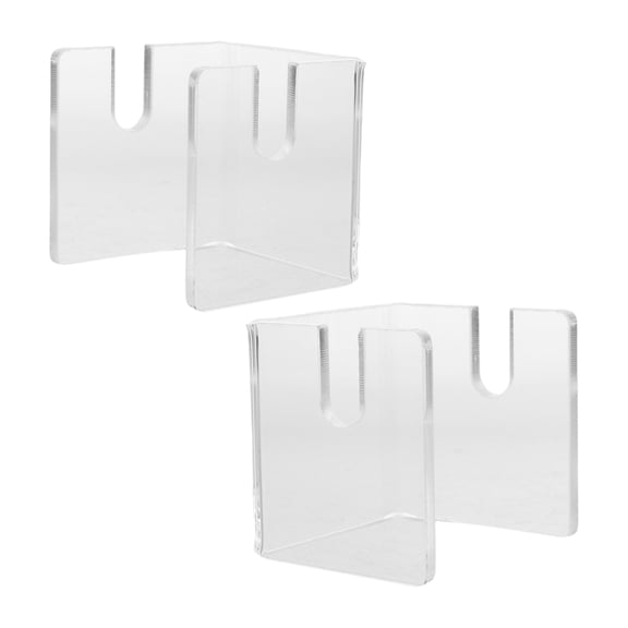 ibasenice 2Pcs Clear Acrylic Folding Hand Fan Display Stand Elegant Holder for Home Shop Exhibition