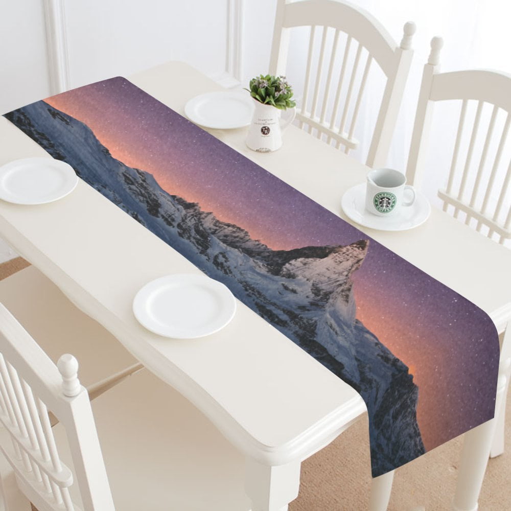MYPOP Starry Night Sky Table Runner Home Decor 16x72 Inch Matterhorn mypop-starry-night-sky-table-runner-home-decor-16x72-inch-matterhorn