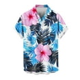 thumbnail image 6 of UVEASISHA Hawaiian Shirt for Men Big and Tall Casual Button Down Shirts Sunset Printed Short Sleeve Beach Shirt Palm Tree Graphic Tropical Vacation Shirts Sky Blue 4XL, 6 of 7
